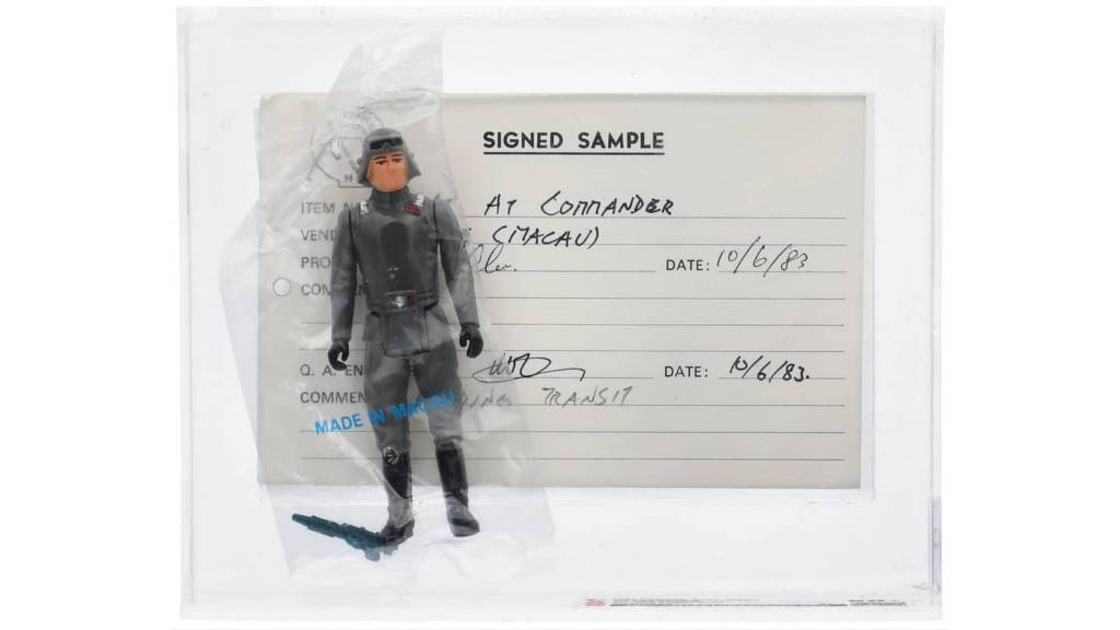 Kenner AT-AT Commander action figure in a plastic bag.