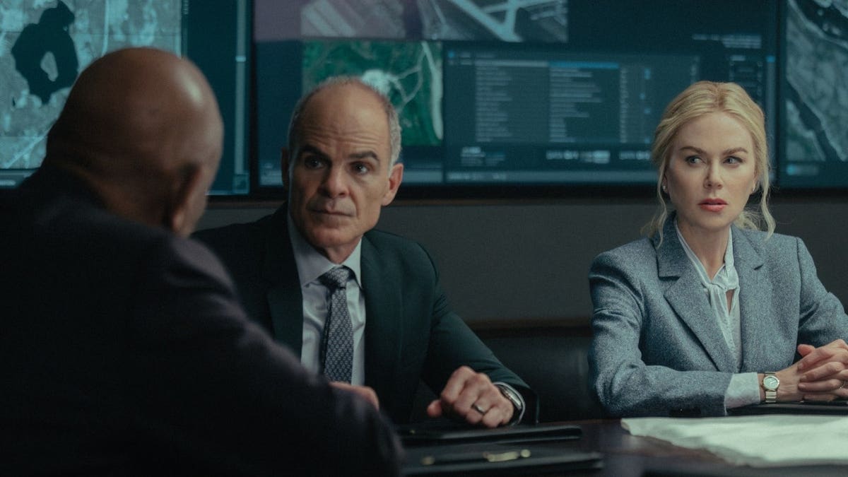 Michael Kelly and Nicole Kidman in a scene from "Lioness."