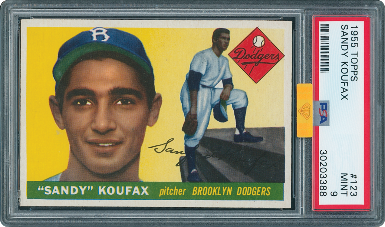 1955 Sandy Koufax Rookie card.