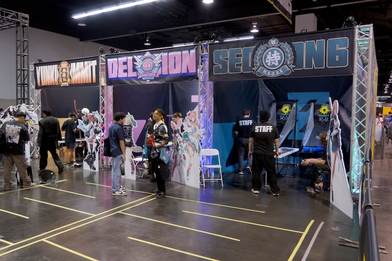 Video game booth at a convention