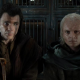 Matthew Needham as Larys Strong and Tom Glynn-Carney as King Aegon Targaryen in House of the Dragon Season 3 Episode 2