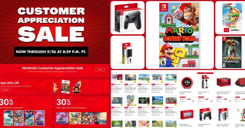 Giant Nintendo Sale now live from : Loads of Switch games, amiibo, Alarmo, controllers, more