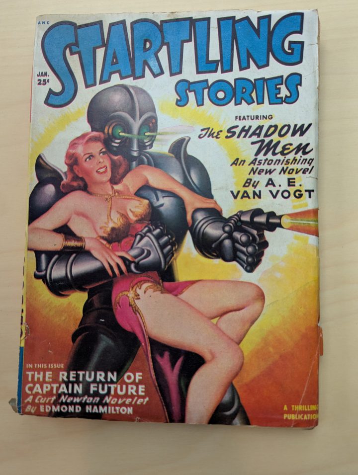 An issue of Startling Stories featuring a classic cover by by Earle K. Bergey