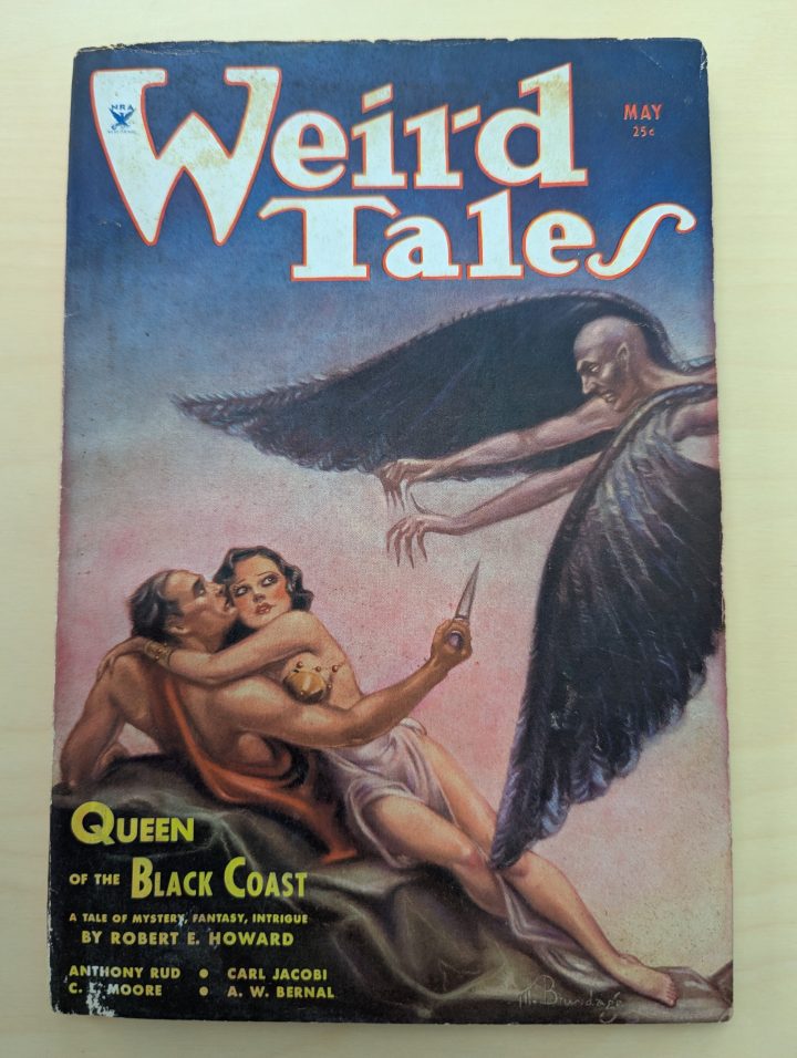 An issue of Weird Tales featuring an early Conan story by Robert E. Howard