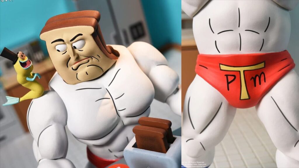 The Powdered Toast Man action figure from NECA is open for pre