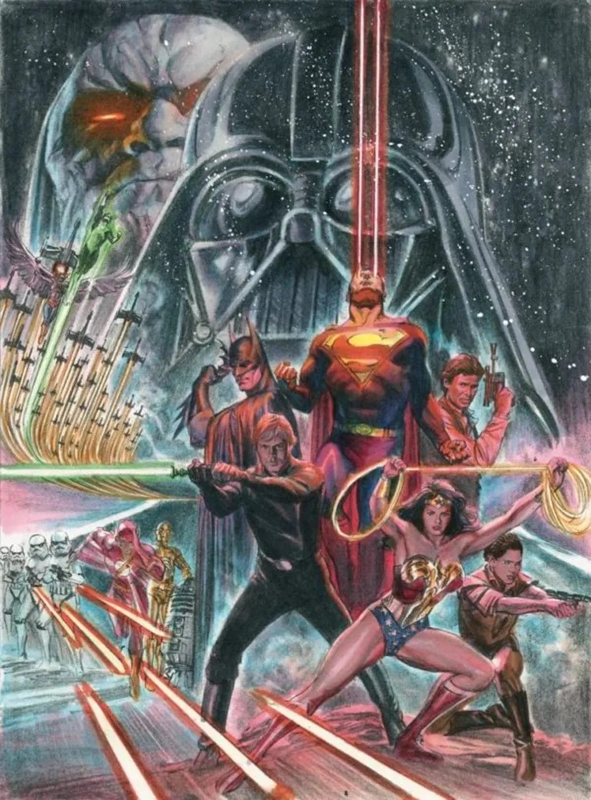 Star Wars and the DC heroes collide in art by Alex Ross