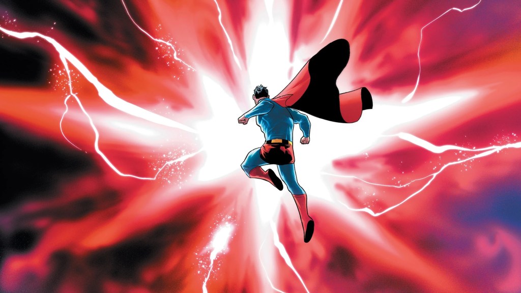 Superman Facing Off Against Sun Eater