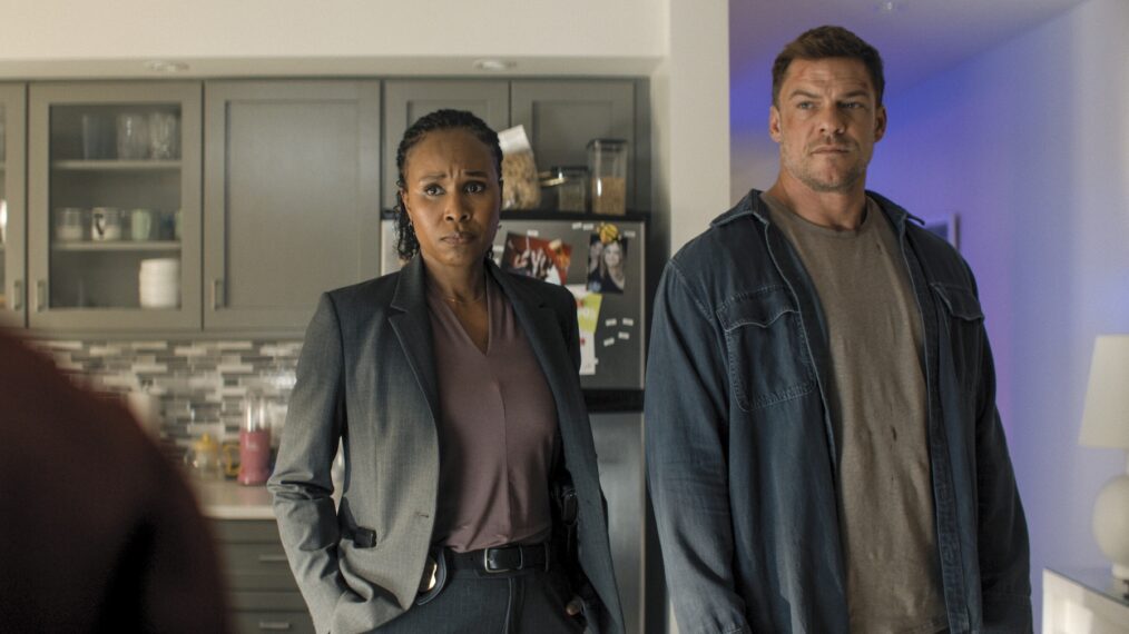 Sydelle Noel and Alan Ritchson, 'Reacher' Season 4, Prime Video, 2026.