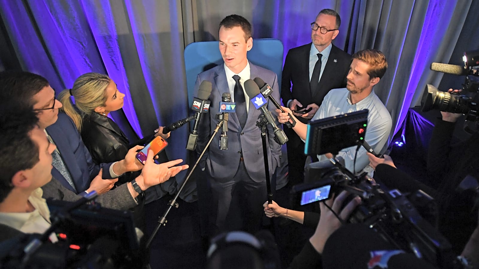 John Chayka opens up about Maple Leafs fandom, responsibility that comes with leading childhood team