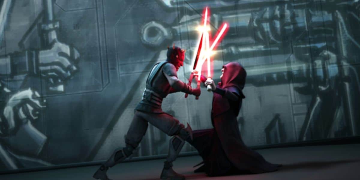 Maul and Savage Opress vs Darth Sidious in 'Star Wars: The Clone Wars'