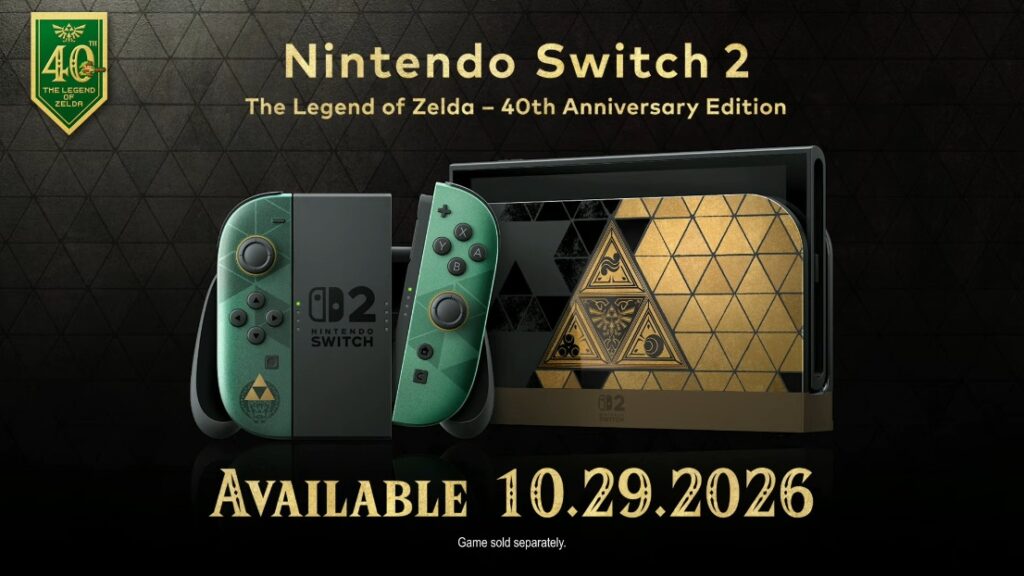 Zelda 40th Anniversary Nintendo Switch 2 system, Pro Controller, and carrying case revealed