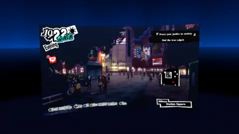 Valve/Sega A screen showing Persona 5 Reload effectively floating in the middle of the air