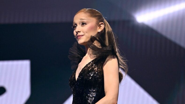 Ariana Grande onstage during the 2025 MTV Video Music Awards