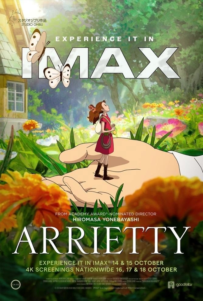 ARRIETTY comes to IMAX® for the very first time in the UK and Ireland in October ARRIETTY comes to IMAX® for the very first time in the UK and Ireland in October