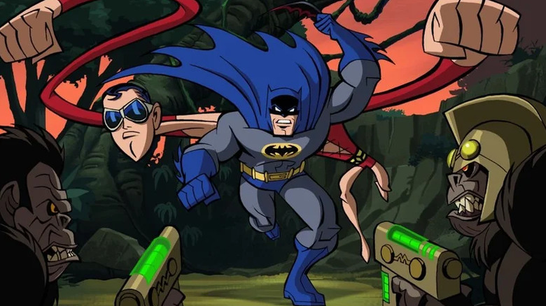 Batman and Plastic Man fight Gorilla Grodd on Batman: The Brave and the Bold