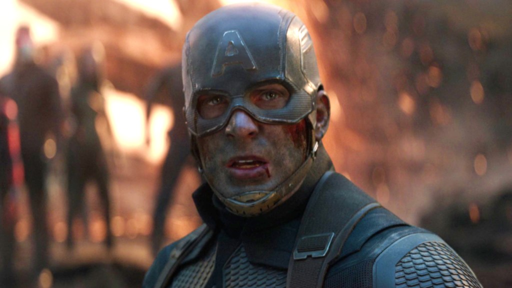 Chris Evans as Captain America during the Battle of Earth in Avengers: Endgame