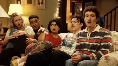 Lucy Freyer as Billie, Owen Thiele as Anton, Amita Rao as Issa, Jack Innanen as Paul Baker, Malik Elassal as Samir in FX's Adults