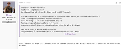Leaked Xbox Game Pass changes are shown