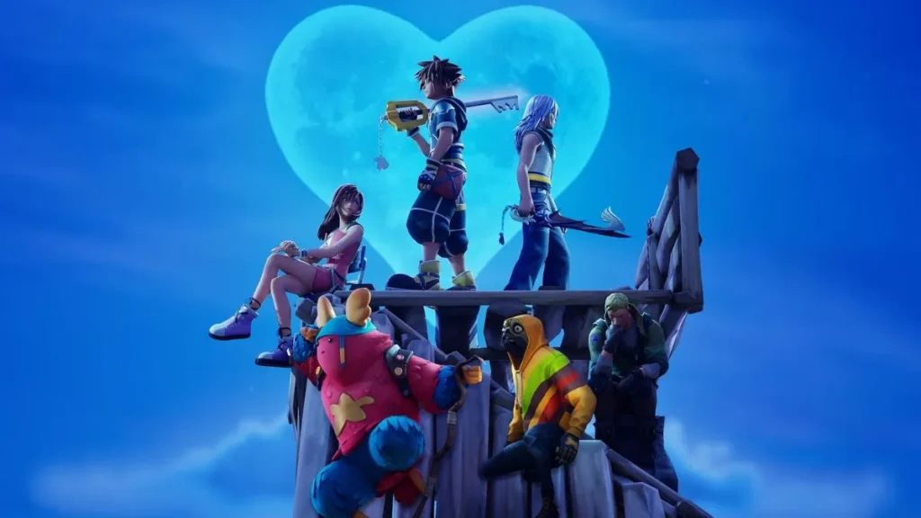 Kingdom Hearts is officially coming to Fortnite with Sora, Riku, Kairi, and Roxas