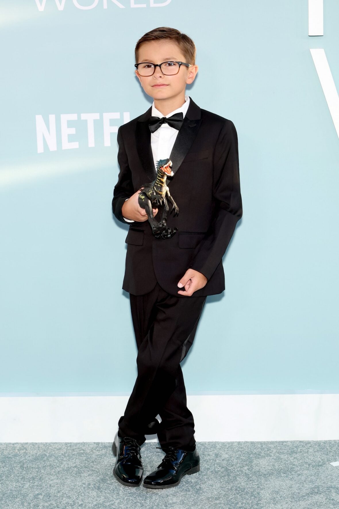Thomas Earle poses while attending the premiere of Earle Meets World