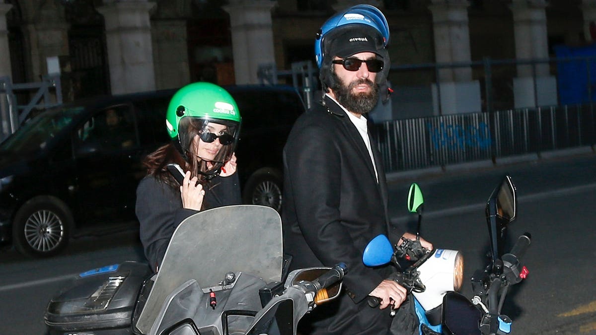 Emily Ratajkowski and Romain Gavras in Paris in March 2026.