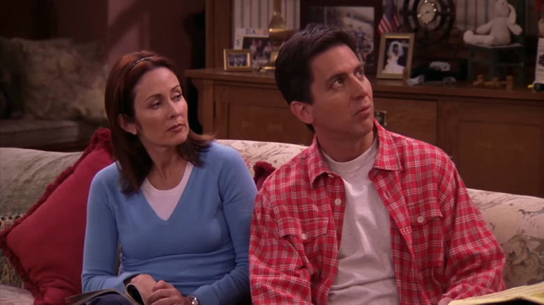 Debra Barone glares at Ray in "Everybody Loves Raymond"