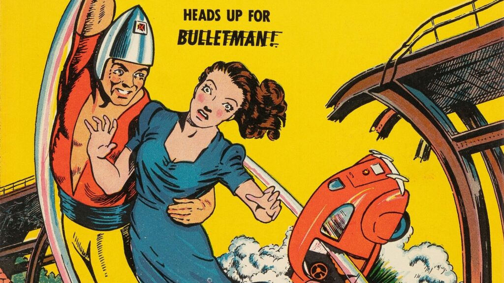 Jack Binder Covers Bulletman, Nickel Comics #3 at Auction
