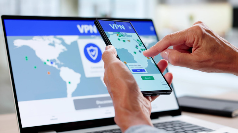 Person using a VPN