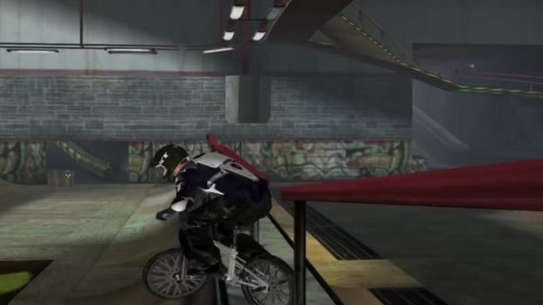 A BMX rider takes a ramp in Gravity Games Bike: Street, Vert, Dirt