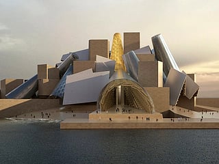 Guggenheim Abu Dhabi will feature 28 galleries and 10 sculptural cones on Saadiyat Island.