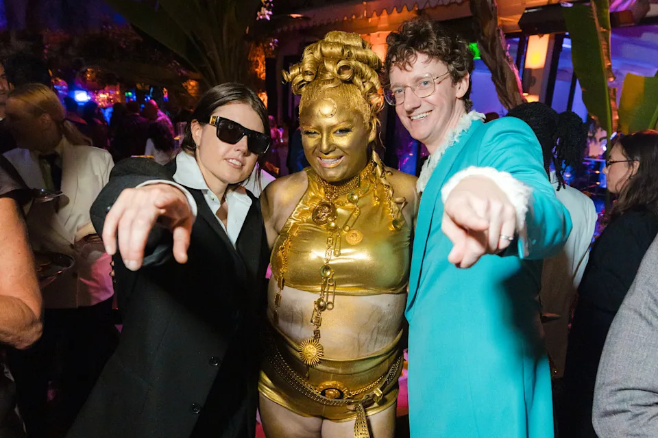 Maddie Allen, Megan Stalter and Chris Fleming at the HBO Max afterparty.