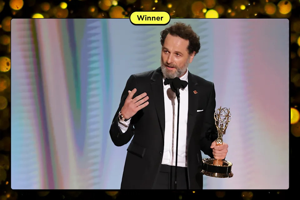 Matthew Rhys accepts the award for Lead Actor in a Comedy Series