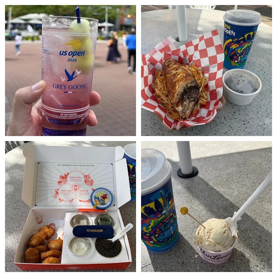 The $200 US Open lunch. (Yahoo Sports)