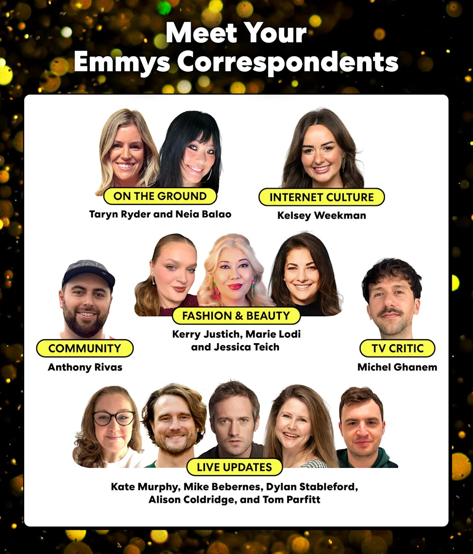 The Yahoo team covering the Emmys.