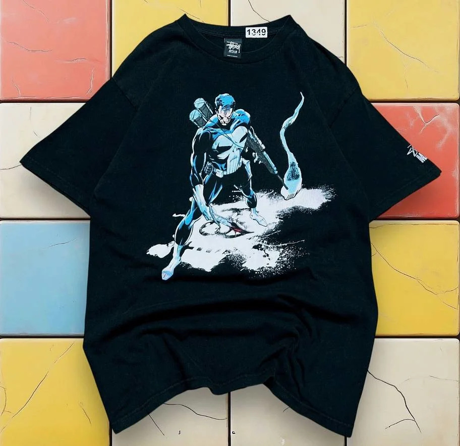Vintage Stussy x Marvel The Punisher T-Shirt Mens M Black 2011 (eBay ask: $249.95)
