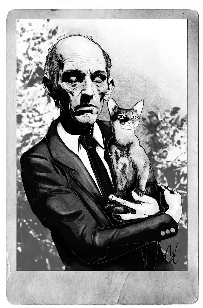 Illustration for Cal McDonald Plague of Evil and Other Stories by Cat Staggs