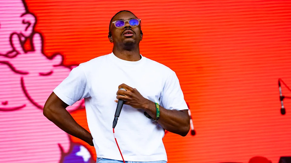 LONDON, ENGLAND - AUGUST 28: Vince Staples performs during All Points East at Victoria Park on August 28, 2026 in London, England.