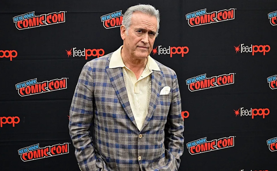 Bruce Campbell attends the Hysteria! press room during New York Comic Con 2024 at The Jacob K. Javits Convention Center on October 17, 2024 in New York City.