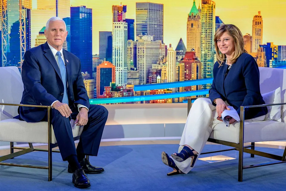 Maria Bartiromo interviewing former Vice President Mike Pence in 2023Credit: Roy Rochlin/Getty