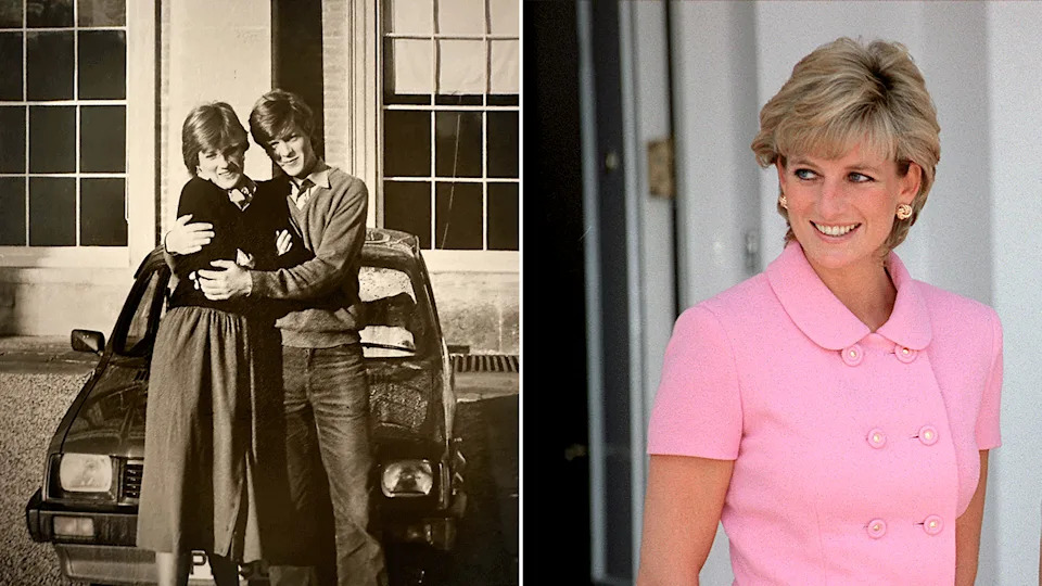 Split of princess Diana and with her brother