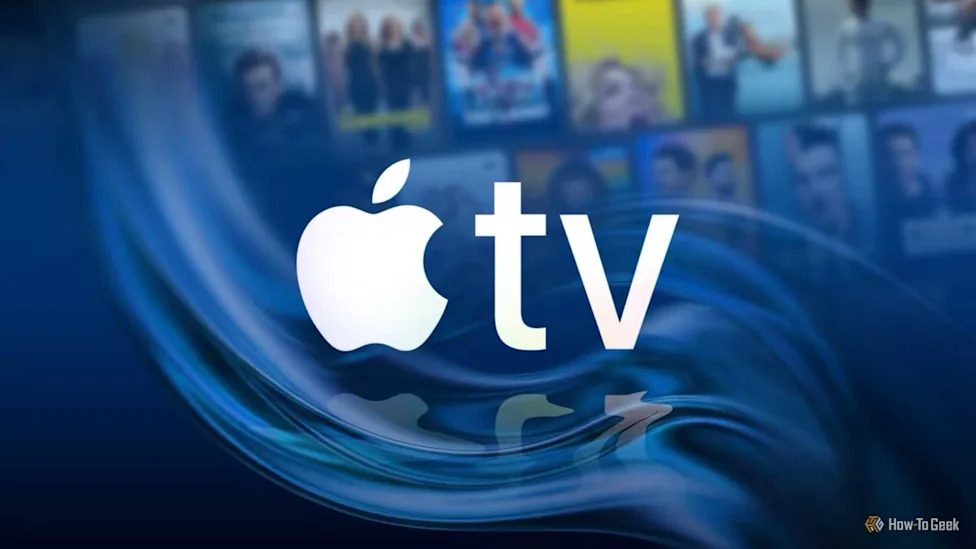 Apple TV logo with blue.