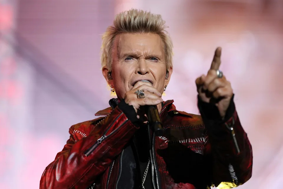 FILE - Billy Idol performs during the Vive Latino music festival in Mexico City, Saturday, March 16, 2024. (AP Photo/Ginnette Riquelme, File)