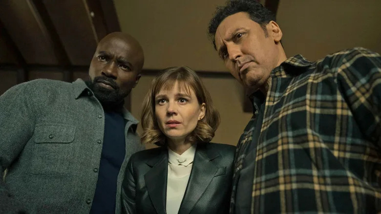 David, Kristen, and Ben look down at something ghastly on "Evil" (2019-2024)