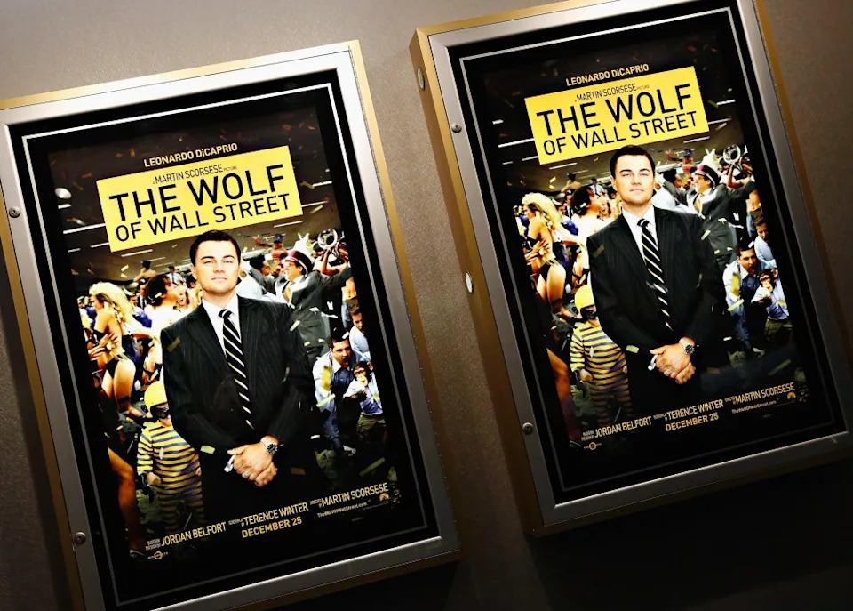 Movie posters for "The Wolf of Wall Street"