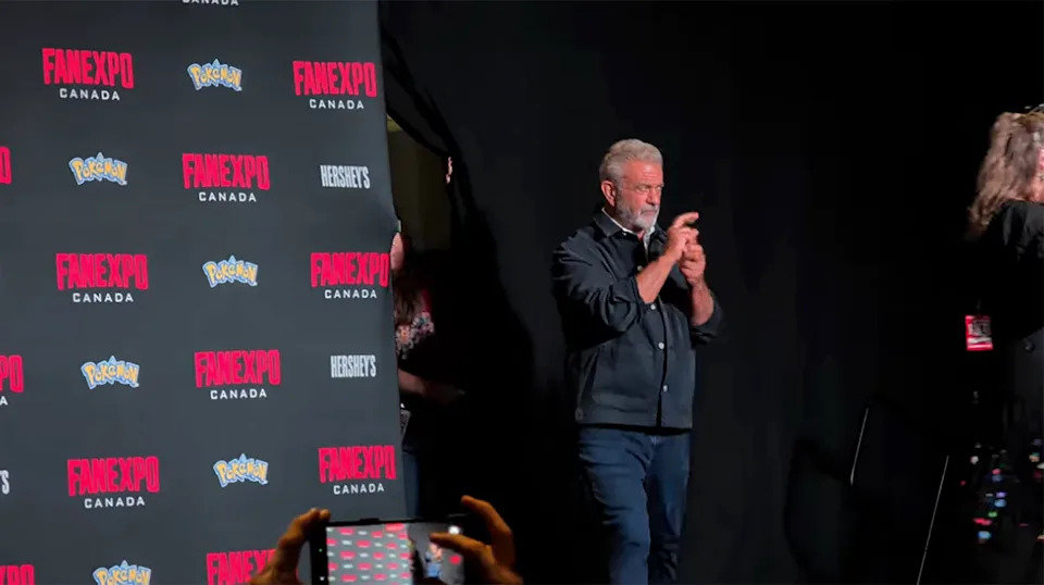 Mel Gibson appeared to mock an American Sign Language (ASL) interpreter over the weekend. Joel Chico/YouTube