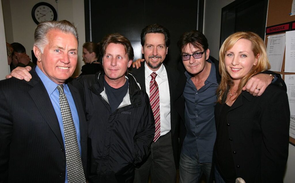 Emilio Estevez and Charlie Sheen Reunite at Fan Expo, Resemble Their Father Martin Sheen Emilio Estevez and Charlie Sheen Reunite at Fan Expo, Resemble Their Father Martin Sheen