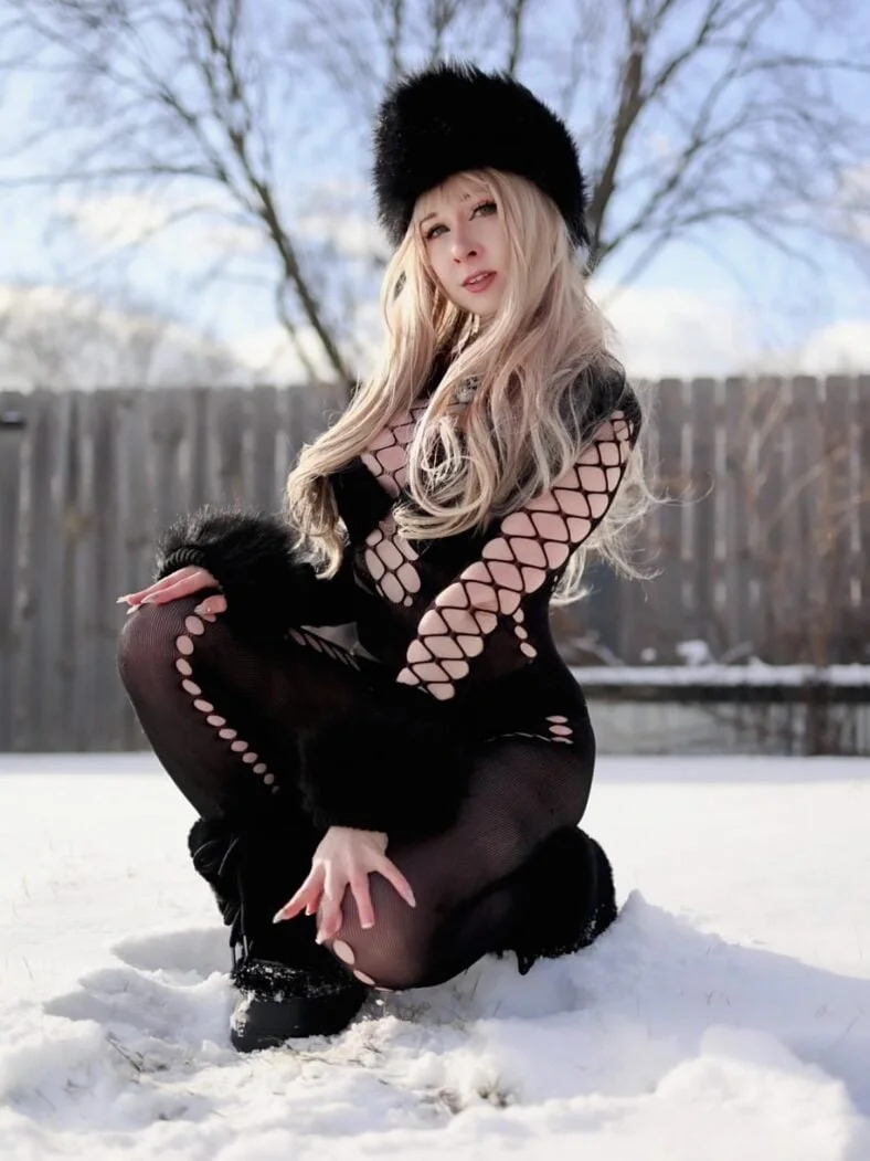 Cami Chan in the snow
