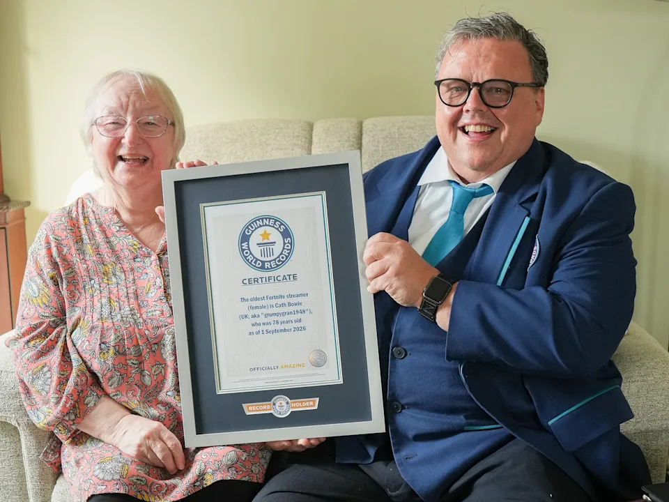 Guinness World Records - PHOTO: Cath Bowie, 78, set a Guinness World Record for being the oldest female Fortnite streamer in September 2026.