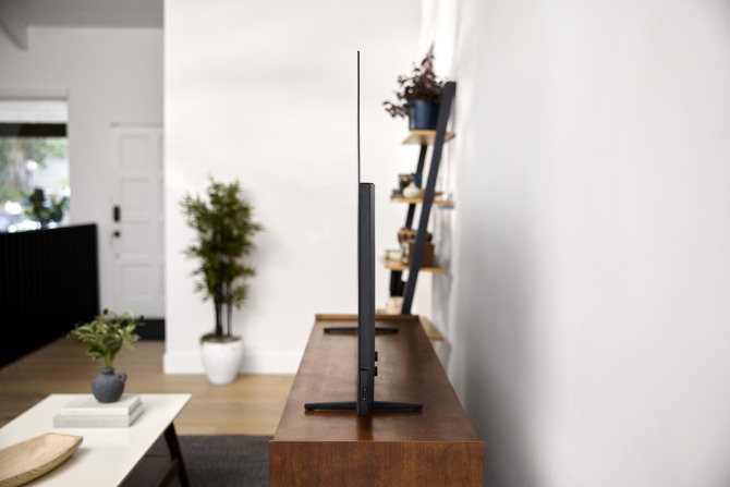 Very thin TV as seen from the side