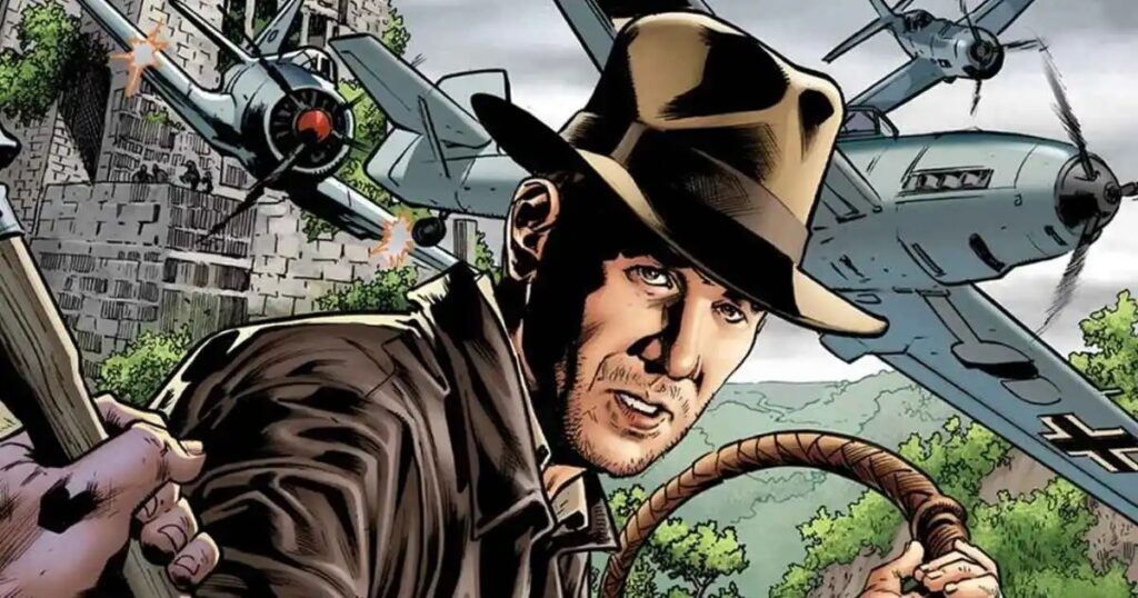 Indiana Jones hunts the Infinity Gauntlet, Mjolnir, and more powerful Marvel artifacts in crossover covers